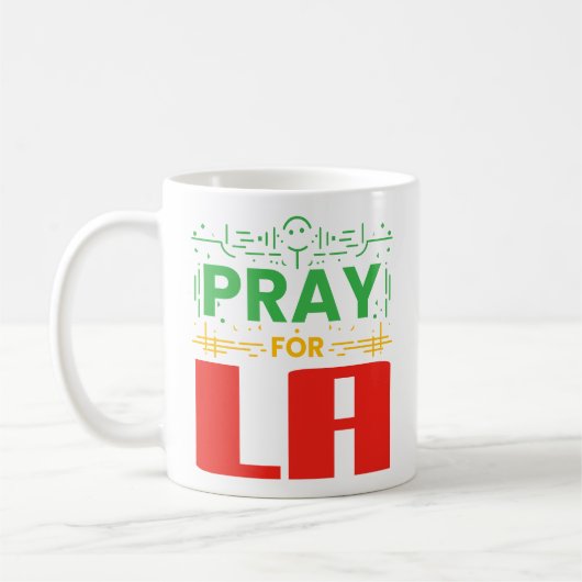Bidden voor LA Koffiemok (Links)