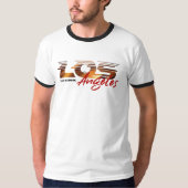 Bidden voor Los Angeles | Mannen Ringer T-shirt (Voorkant)