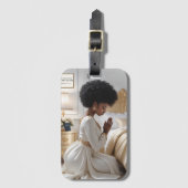 Bidden voor Moeder Goud en Wit Bagagelabel (Voorkant (verticaal))