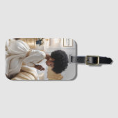 Bidden voor Moeder Goud en Wit Bagagelabel (Voorkant (horizontaal))