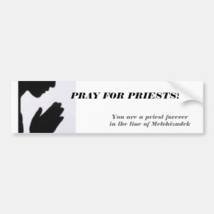 bidden voor priesters bumpersticker
