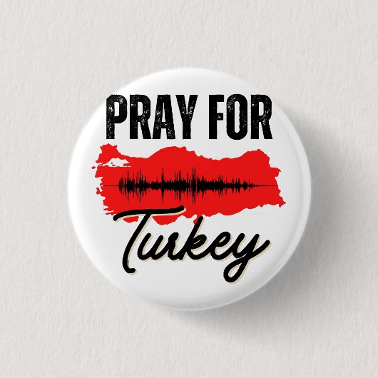 bidden voor Turkije Ronde Button 3,2 Cm (Voorkant)