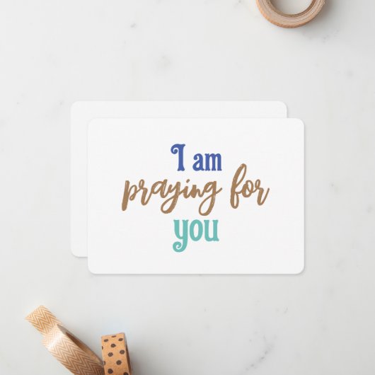 Bidden voor u - platte briefkaarten (Voorkant / Achterkant in situ)