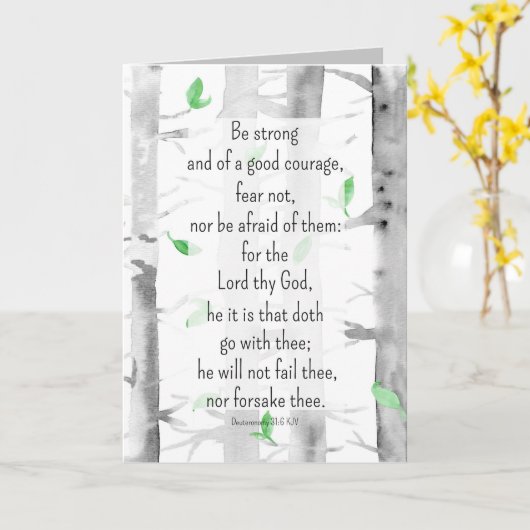 Bidden voor u religieuze aanmoediging Aspen Tree Kaart (Gele Bloem)