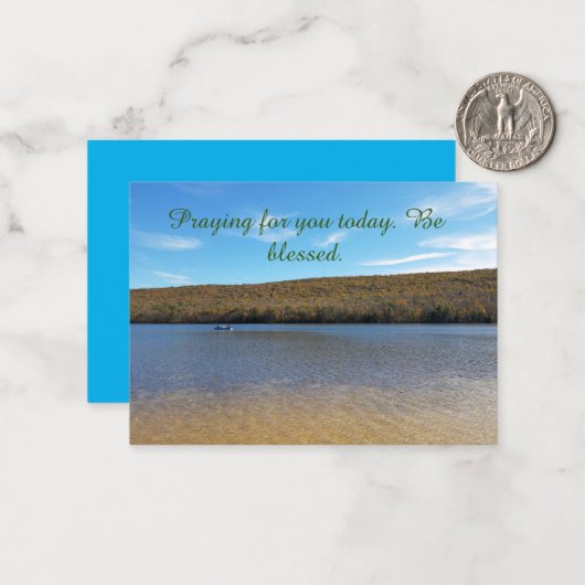 Bidden voor u vandaag & Wees gezegend Note Kaart Notitiekaartje (Voorkant / Achterkant in situ)