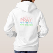Bidden voor veilige kinderen hoodie (Achterkant)