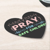 Bidden voor veilige kinderen kartonnen onderzetters (Gekanteld)