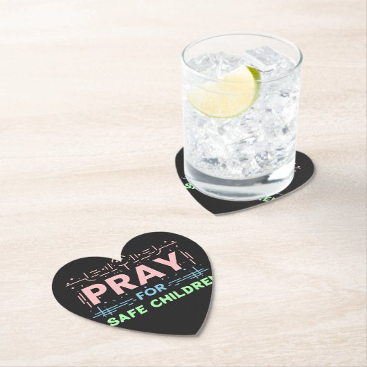 Bidden voor veilige kinderen kartonnen onderzetters (Insitu)