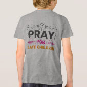 Bidden voor veilige kinderen Tri-Blend shirt (Achterkant)