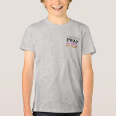 Bidden voor veilige kinderen Tri-Blend shirt (Voorkant)