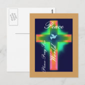 bidden voor vrede in de wereld briefkaart (Voorkant / Achterkant)