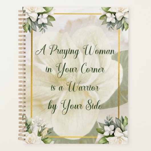 Bidden Vrouw Planner (crème magnolia) (Voorkant)