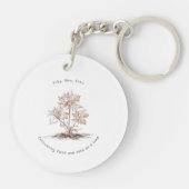 Bidden, Zaaien, Groeien, Tuinieren voor tuinders Sleutelhanger (Achterkant)