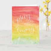 Bidden zonder ophouden met Wenskaart Kaart (Gele Bloem)