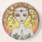 biddend meisje Onderzetter (Voorkant)