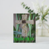 biddend voor u dwarsbriefkaart briefkaart (Staand voorkant)