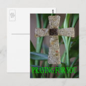 biddend voor u dwarsbriefkaart briefkaart (Voorkant / Achterkant)