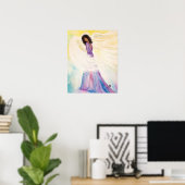 Biddende engelposter (40x50 cm) poster (Thuiskantoor)