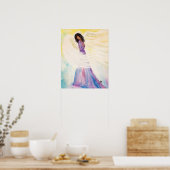 Biddende engelposter (40x50 cm) poster (Keuken)