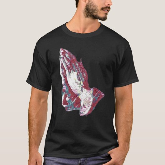 Biddende handen Amen Jezus_3 T-shirt (Voorkant)