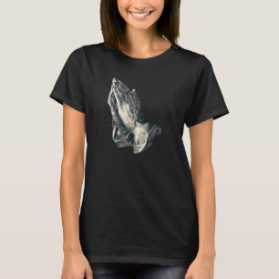 Biddende handen Amen Jezus 4 T-shirt