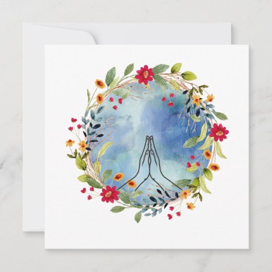 Biddende handen aquarel (Voorkant)