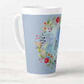 Biddende handen aquarel latte mok (Linkerhoek)