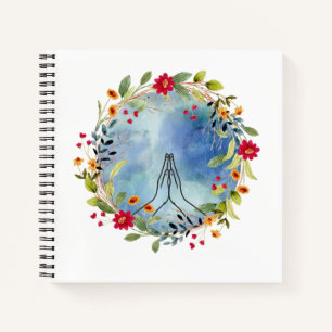 Biddende handen aquarel notitieboek