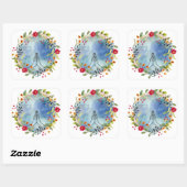 Biddende handen aquarel vierkante sticker (Vel)