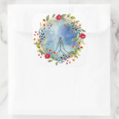 Biddende handen aquarel vierkante sticker (Tas)