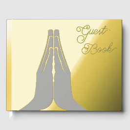 Biddende handen gastenboek