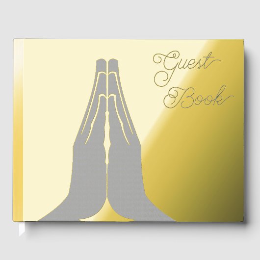 Biddende handen gastenboek (Voorkant)