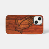 Biddende handen iPhone hoesje (Achterkant horizontaal)