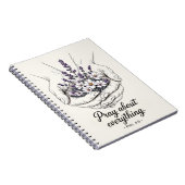 Biddende handen met lavendel - Devotie Journaal Notitieboek (Rechterzijde)