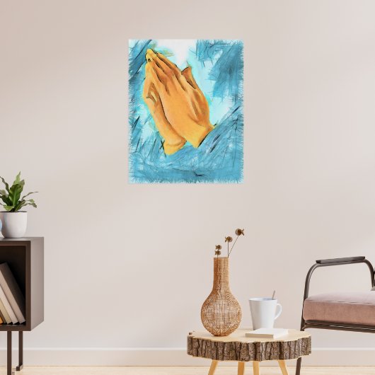 Biddende handen poster (Woonkamer 3)