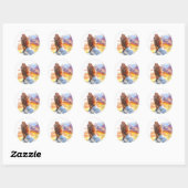 Biddende handen Religieus geschenk Christelijk Kat Ronde Sticker (Vel)