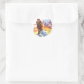 Biddende handen Religieus geschenk Christelijk Kat Ronde Sticker (Tas)