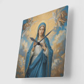 Biddende Hemelse Maagd Maria Vierkante Klok (Hoek)