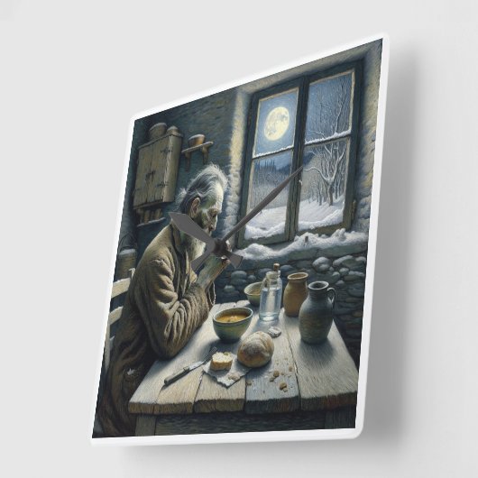 biddende kluizenaarsklok vierkante klok (Hoek)