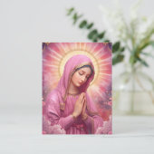 Biddende Maagd Maria Kerst Briefkaart (Staand voorkant)