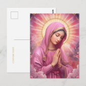 Biddende Maagd Maria Kerst Briefkaart (Voorkant / Achterkant)