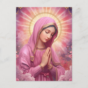 Biddende Maagd Maria Kerst Briefkaart