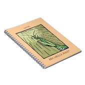 Biddende Mantis Unieke Aangepaste Titel en Naam Notitieboek (Rechterzijde)