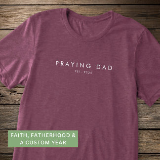 Biddende Vader Gesticht Jaar Modern Minimalistisch Tri-Blend Shirt