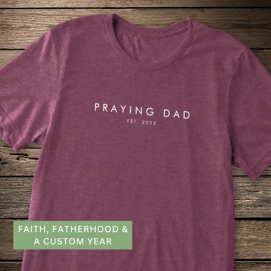 Biddende Vader Gesticht Jaar Modern Minimalistisch Tri-Blend Shirt