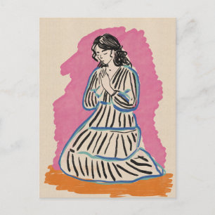 Biddende Vrouw Briefkaart