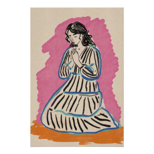 Biddende Vrouw Perfect Poster