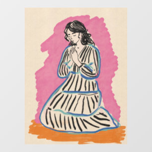 Biddende Vrouw Raamsticker
