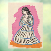 Biddende Vrouw Raamsticker (Vel 3)