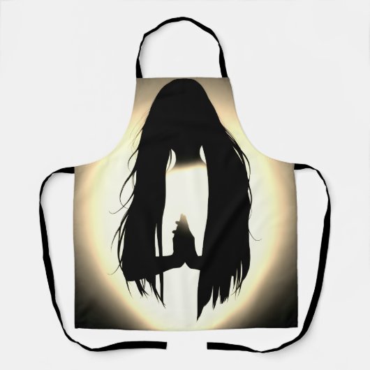 Biddende Vrouw Silhouet – Faith & Grace Design Schort (Voorkant)